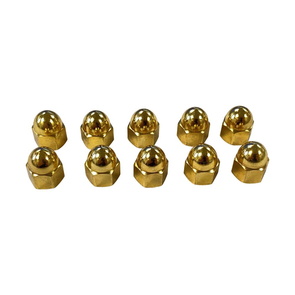 Highway Hawk Nut "Acorn" M8 - 10 pieces in gold