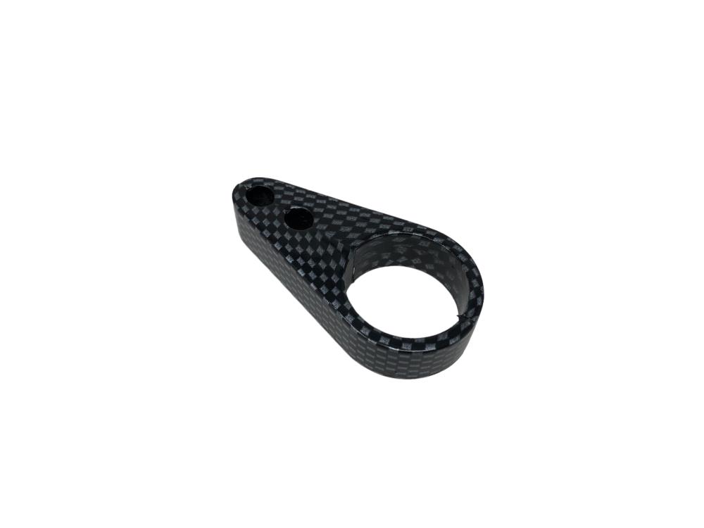 Highway Hawk Throttle cable clamp for dual cable  - "Carbon Look"