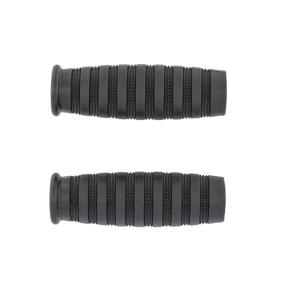Highway Hawk Handgrips "Street Black" for 7/8" (22 mm) handlebars without throttle assembly - without removable end-caps