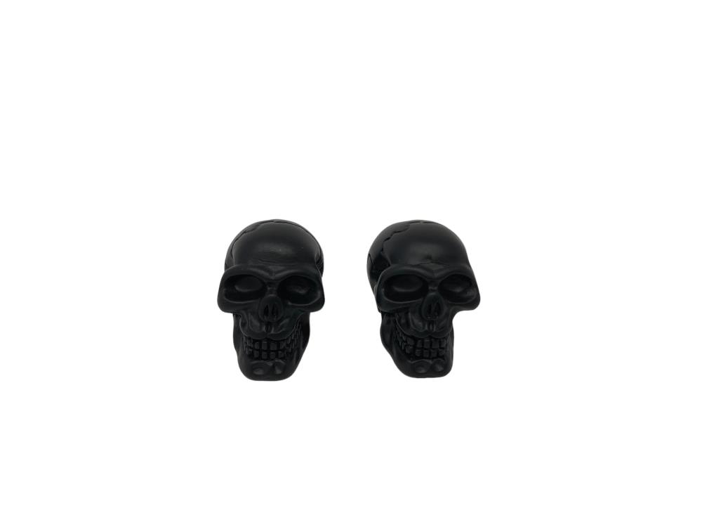 Highway Hawk Valve stem  "Skull" black 2 piece