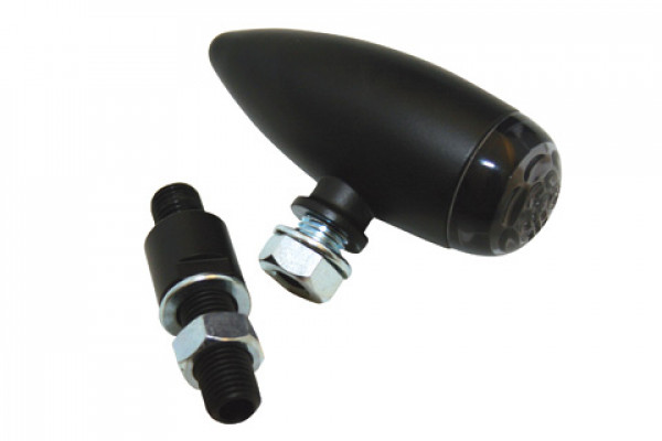 Combinazione fanale posteriore/freno a LED HIGHSIDER MICRO-BULLET, nero con vetro colorato - testato E (1 pezzo)