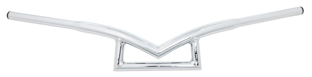 Highway Hawk handlebars "Poseidon" 900 mm wide 120 mm high for "1" (25.4 mm) clamp with 3 hole chrome TÜV