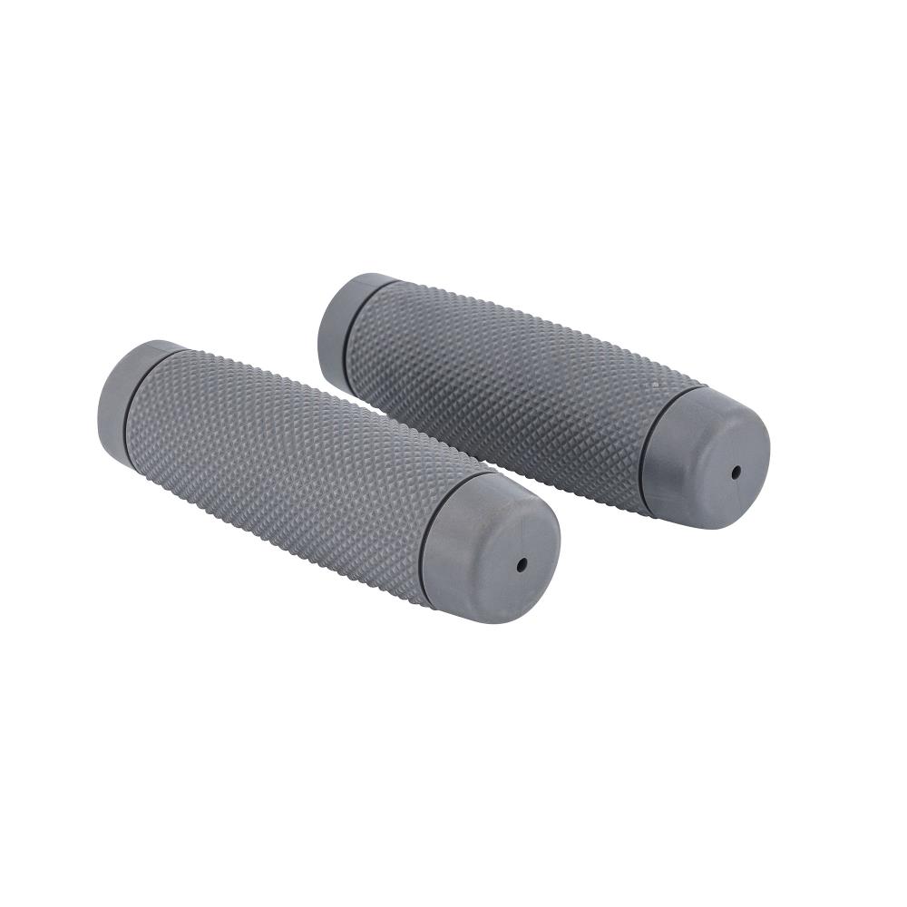 Highway Hawk Handgrips "Diamond Grey" for 7/8" (22 mm) handlebars without throttle assembly - without removable end-caps