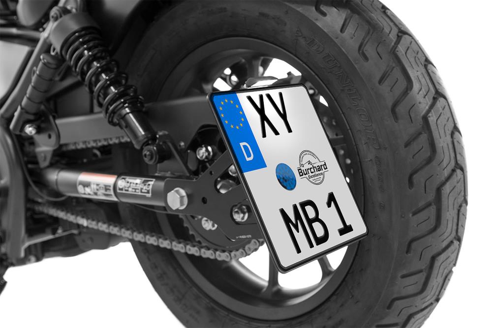 Side mount license plate holder for Honda CMX 500 Rebel with TÜV