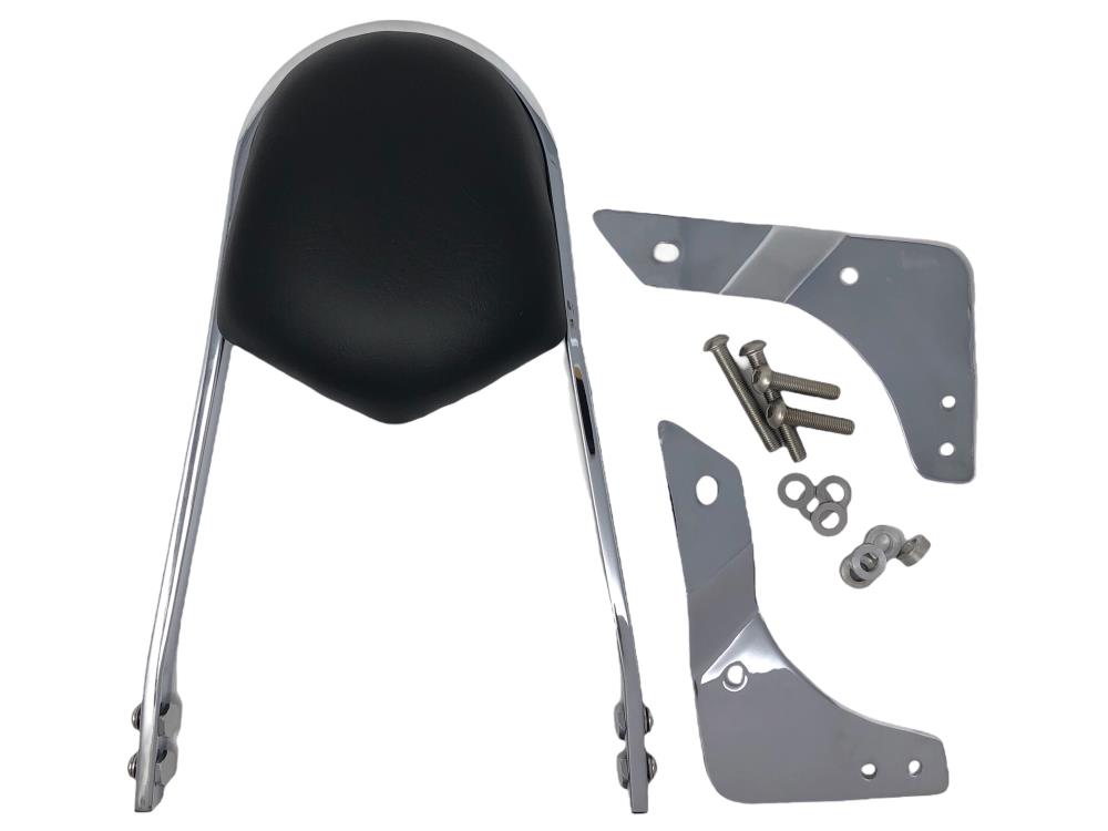 Highway Hawk Sissy Bar "Wide" for Honda VT 750 S - average height from fender 400 mm high in chrome - complete with brackets