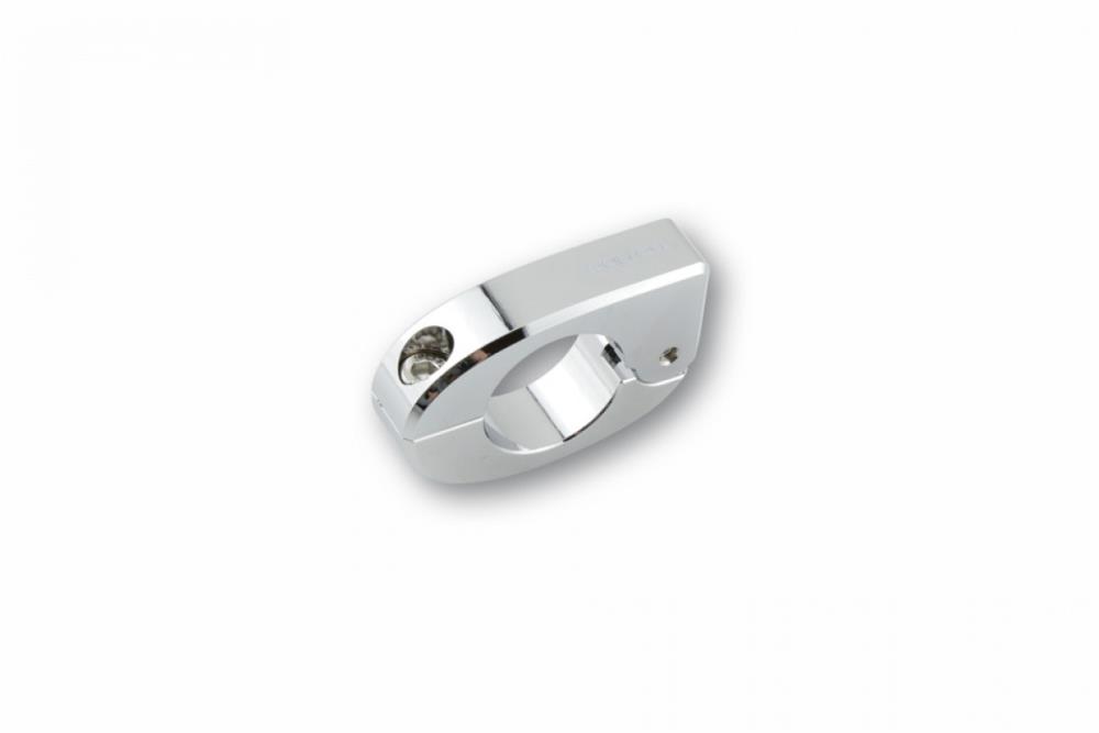 HIGHSIDER CNC aluminum handlebar clamp, 7/8 inch - M6, chrome (1 piece)