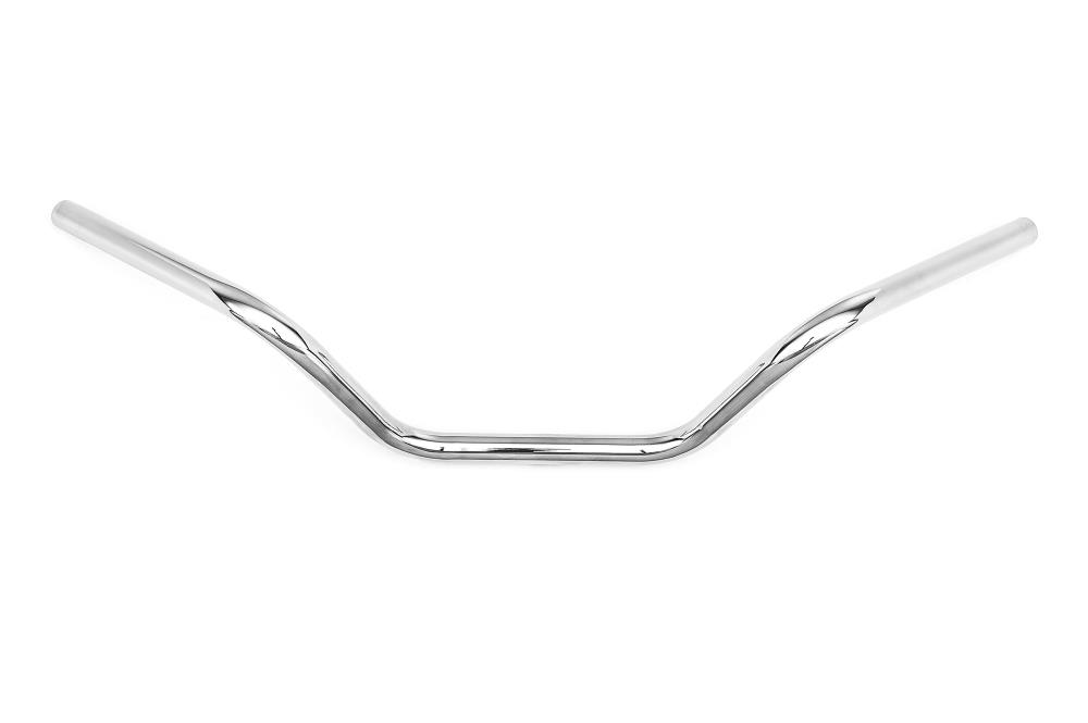 Highway Hawk Handlebar "Bad Drag"  840 mm wide 175 mm high for "1" (25,4 mm) clamping with 3 holes chrome TÜV