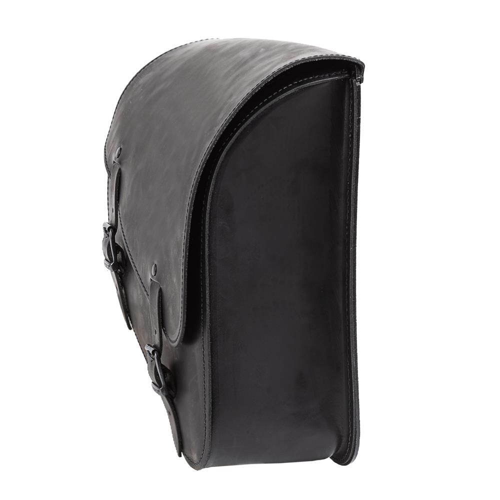 Ledrie swingarm bag "left" 1 piece leather black W=31xD=13,5xH=35cm 12 liters for Harley Davidson Sportster/ Suzuki/Yamaha (1 piece)