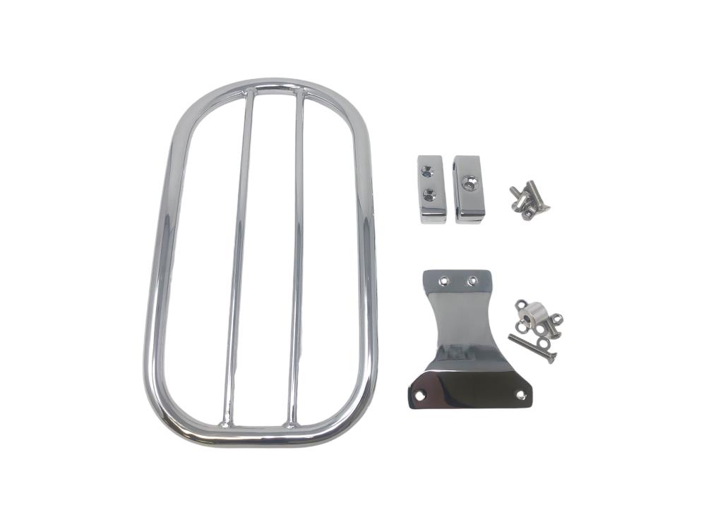 Highway Hawk Solo Rack "Tubular" chrome - complete with mounting bracket for Honda VT 750 Shadow and VT 750 Spirit
