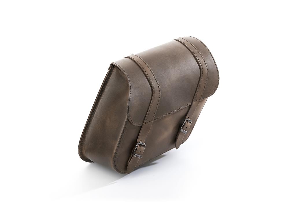Ledrie bolsa de sillín para "derecho" 1 pieza de cuero marrón con hebillas W = 35cm D = 12cm H = 30cm 11 litros (1 pieza)