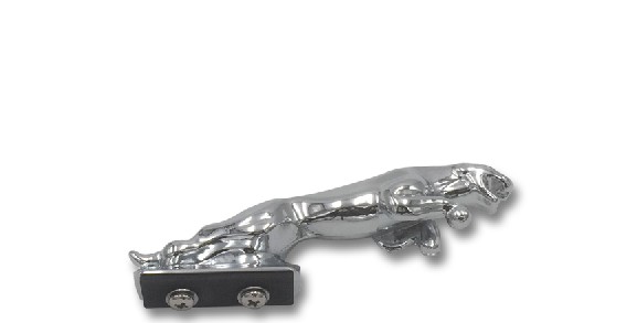 Ornamento per moto Highway Hawk/ figura "Panther large" lunga 13 cm in cromo