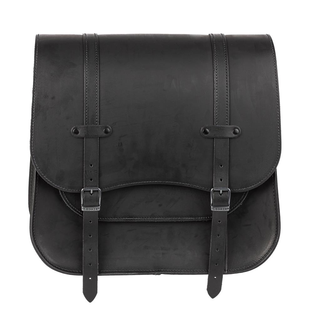 Ledrie bolsa de sillín 1 pieza de cuero negro con hebillas W = 42cm D= 20cm H= 42cm 30 litros (1 pieza)