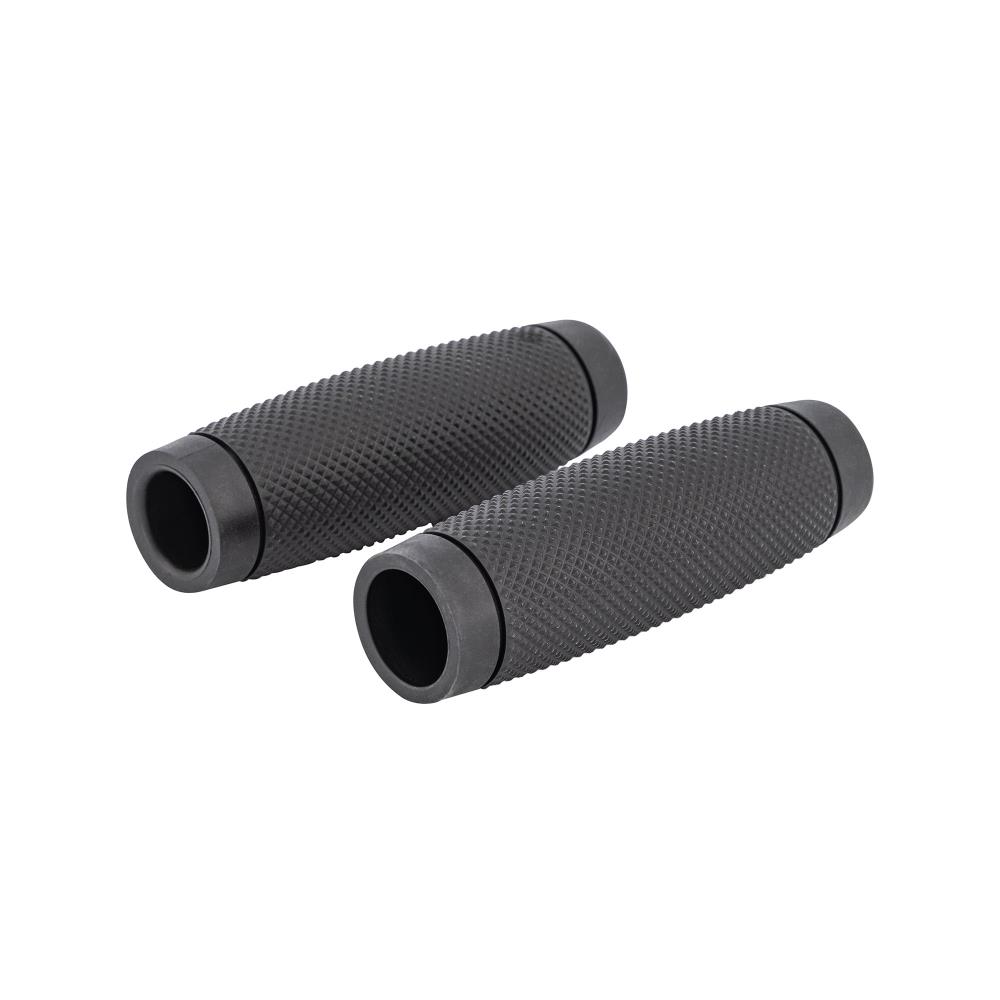 Highway Hawk Handgrips "Diamond Black" for 7/8" (22 mm) handlebars without throttle assembly - without removable end-caps