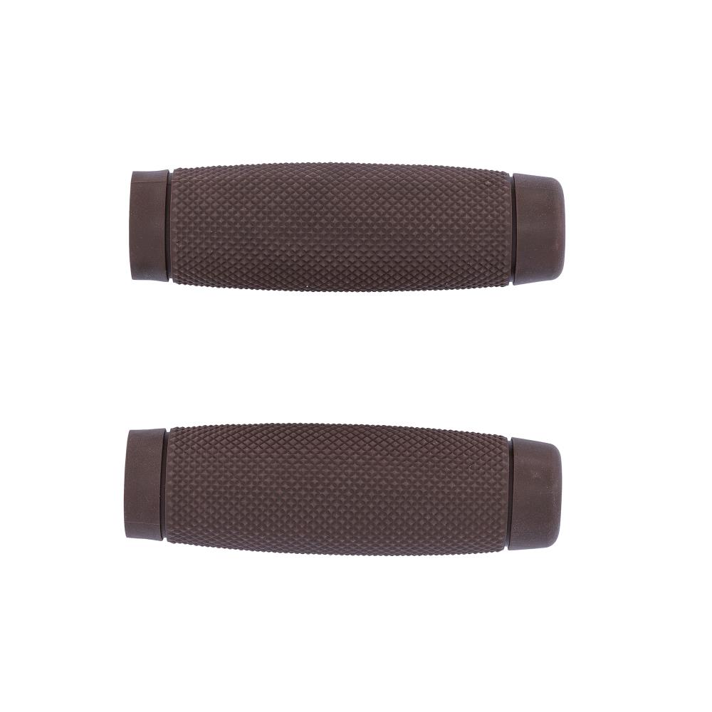 Highway Hawk Grip Covers Grips de guidon "Diamond Brown" pour guidon 7/8" (22 mm) sans montage de câble d'accélérateur - sans embouts amovibles