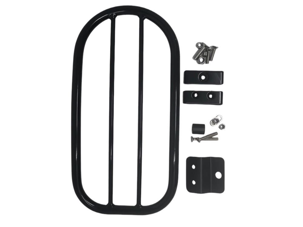 Highway Hawk Solo Rack "Tubular" gloss black - complete with mounting bracket for Honda VT 750 ACE C2 / RC44