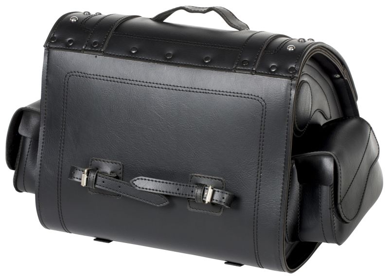 Highway Hawk Suitcase "Memphis small" (1Stück) in black imitation leather with studs H = 33cm L = 41cm D = 35cm - 47 liter
