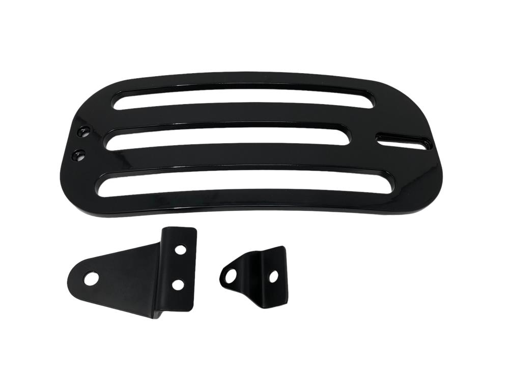 Highway Hawk Solo rack "Billet" gloss black - complete with brackets for Kawasaki Vulcan S '14 > up