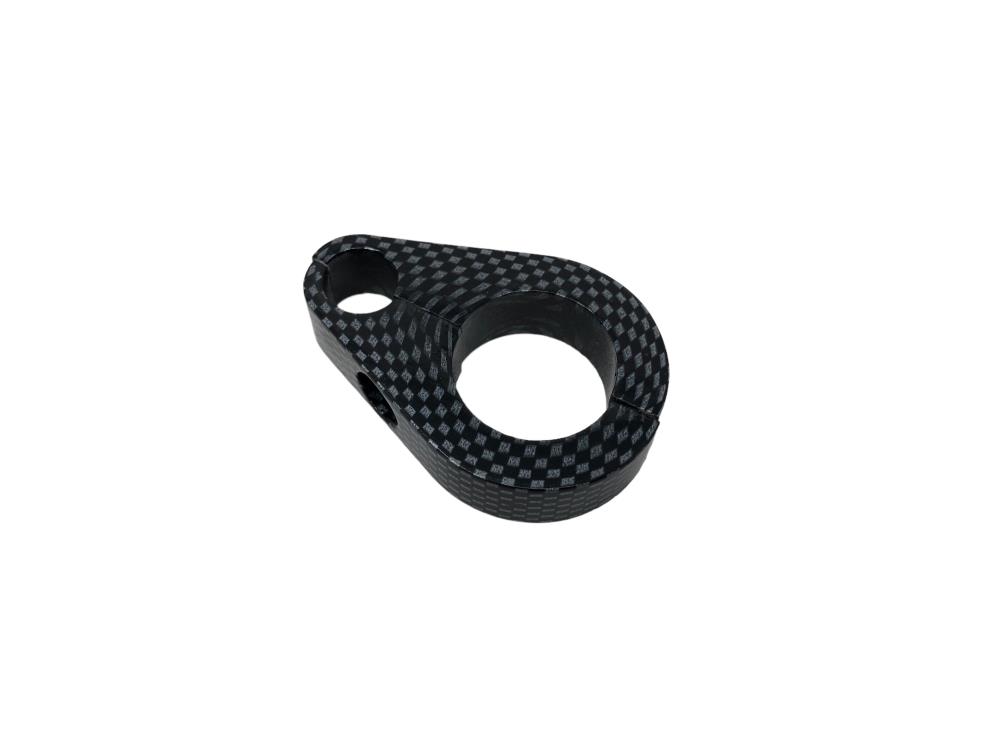 Highway Hawk Throttle cable clamp for single cable - "Carbon Look" (1 pc.)