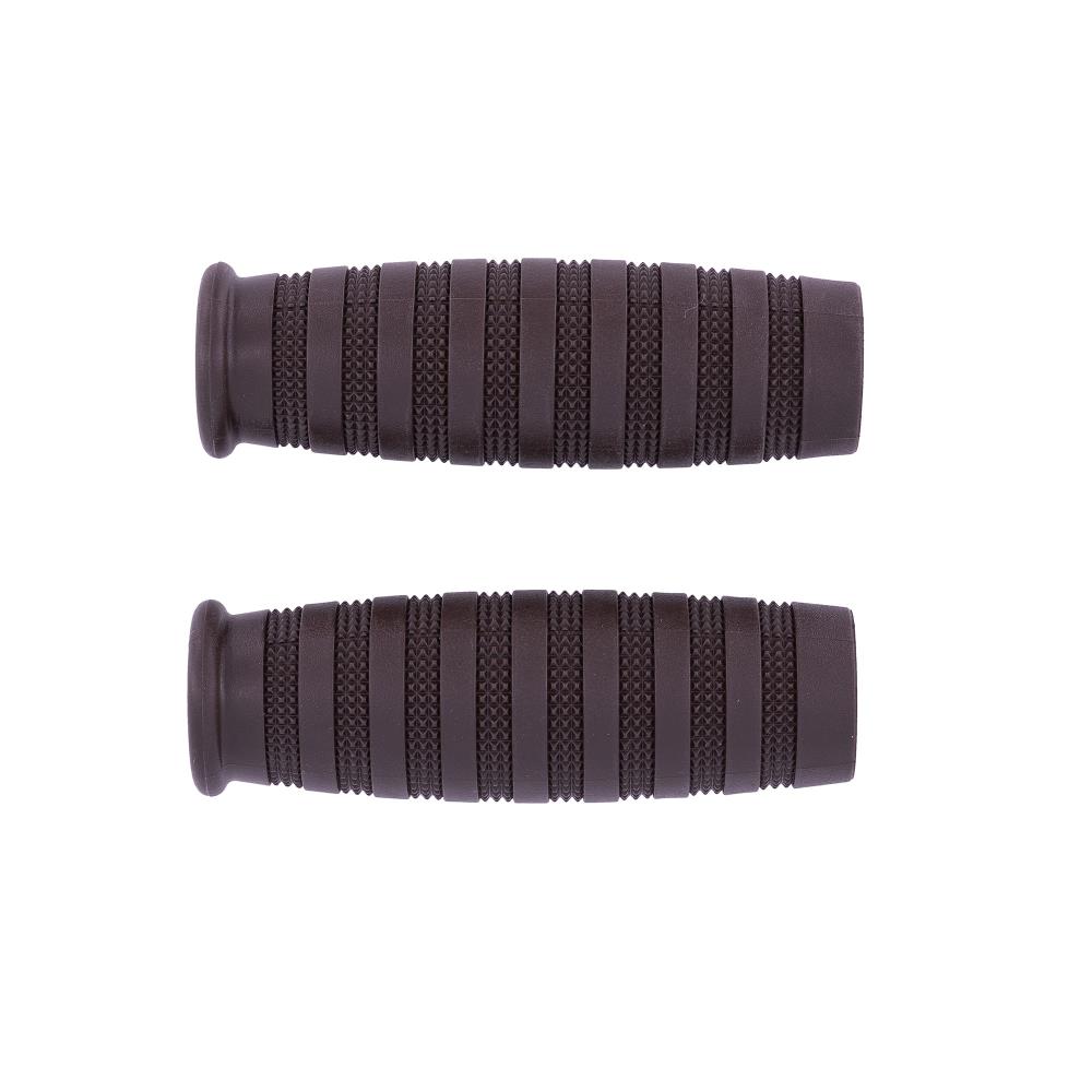 Highway Hawk Handgrips "Street Brown" for 1" (25,40 mm) handlebars without throttle assembly - without removable end-caps