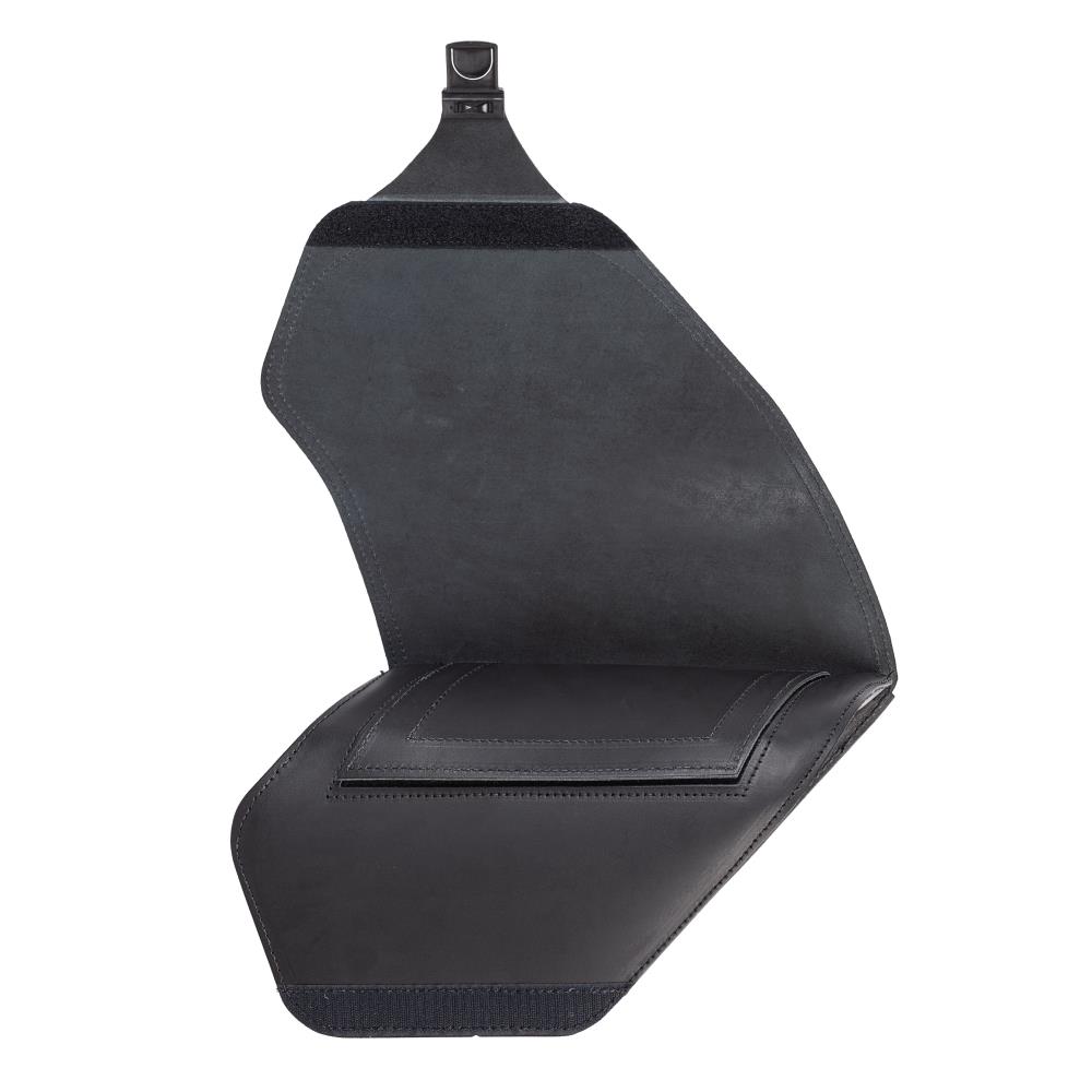 Ledrie bolsa de sillín para "derecho" 1 pieza de cuero negro con cierre de presión W = 39cm D = 14cm H = 24cm 8 litros (1 pieza)