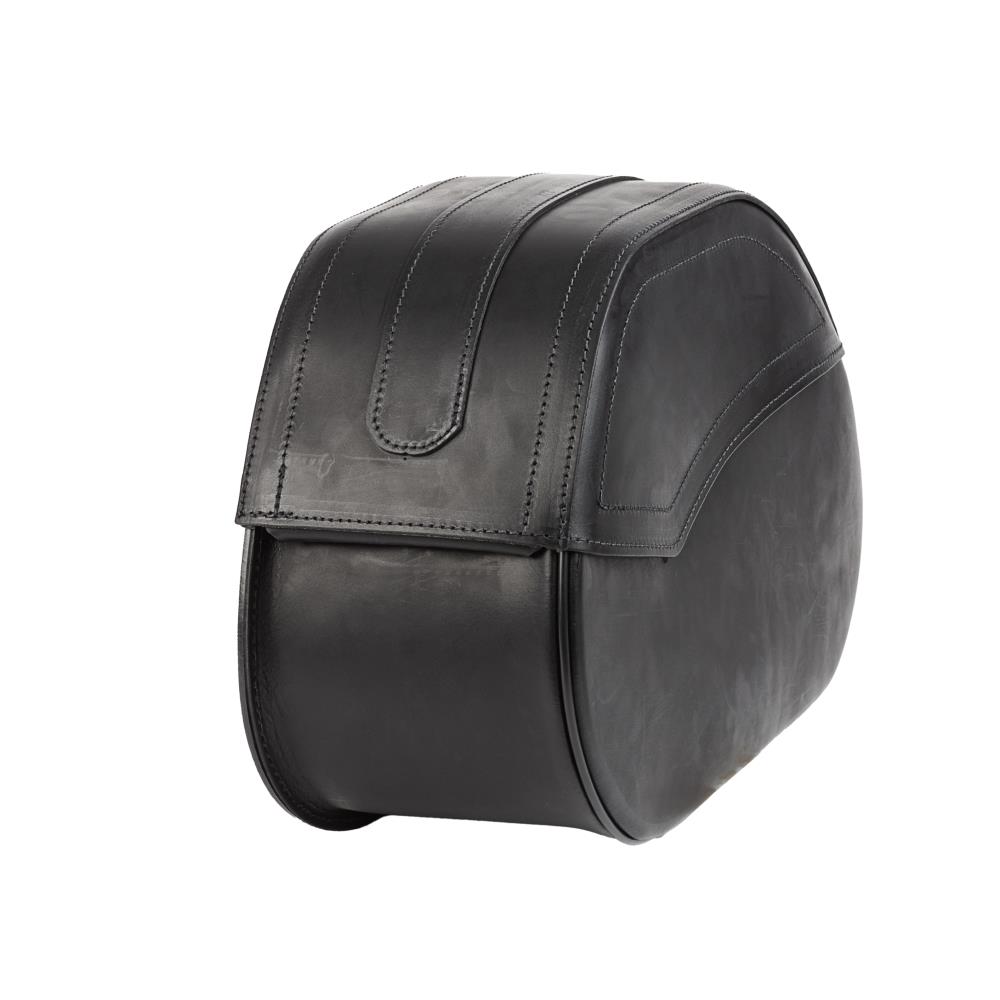 Sacoches de selle Ledrie "Rigid" en cuir noir avec boucles L = 45cm P= 17cm H= 30cm 20 litres (1 set)