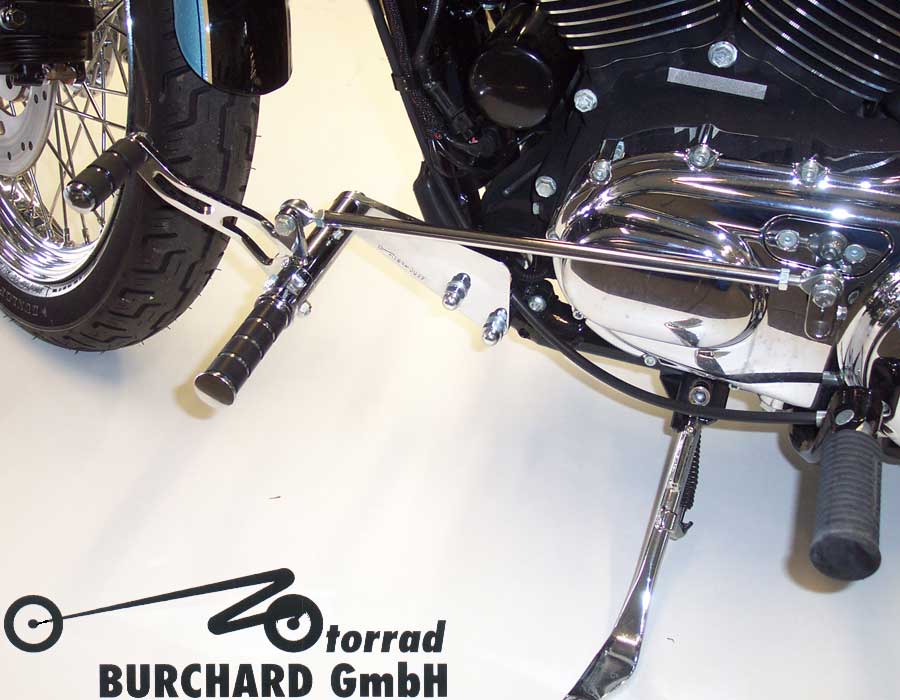 Sistema poggiapiedi 42 cm premontato per Harley Davidson Sportster dal 2013 con ABS TÜV
