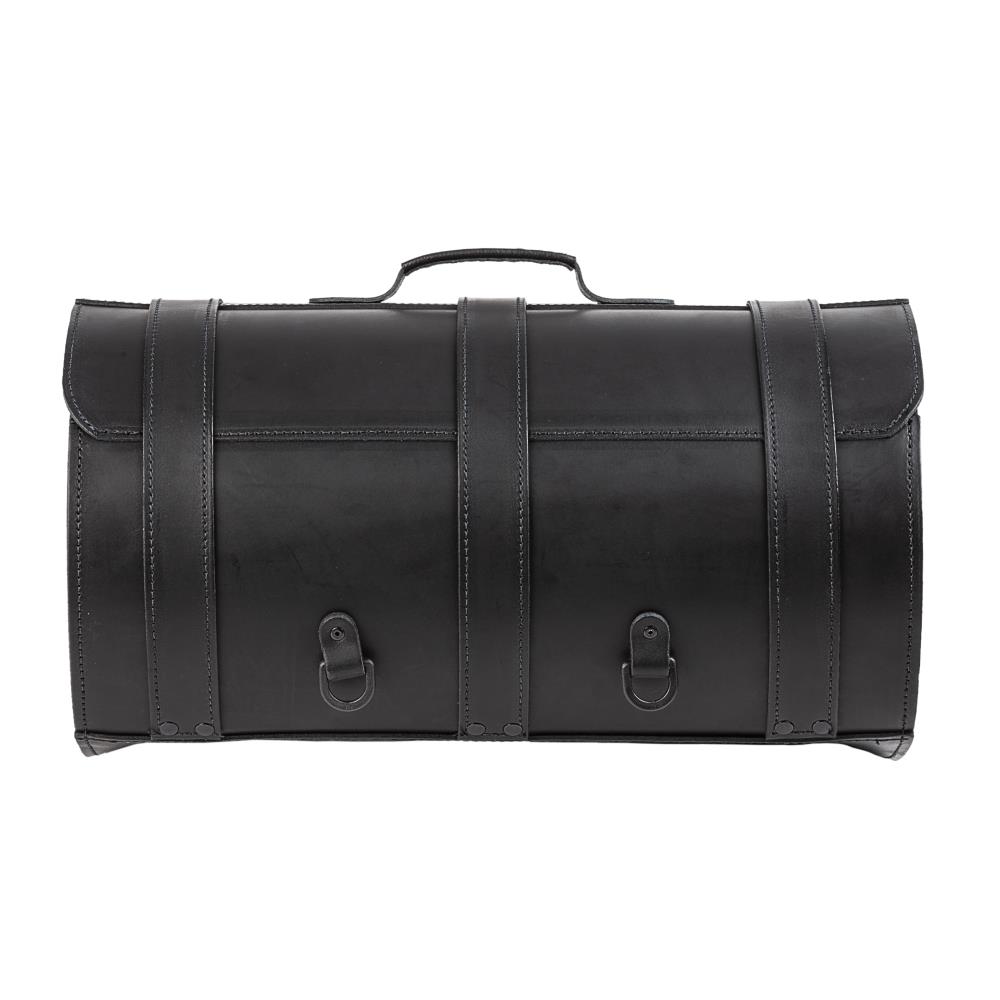 Ledrie motorcycle suitcase "large" leather black with buckles W = 49.5cm D= 29.5cm H= 26.5cm 37 liters (1 piece)