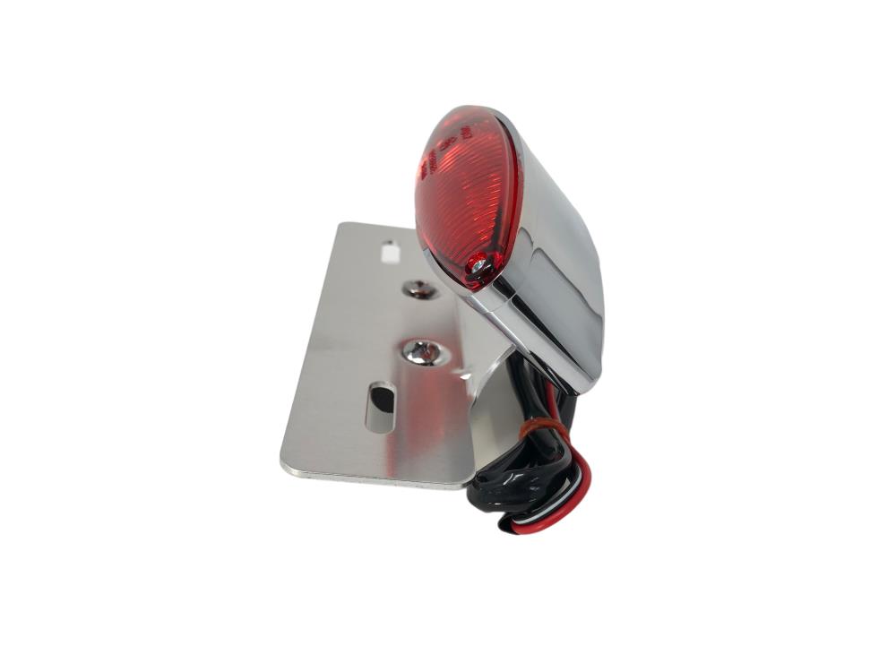 Highway Hawk tail light "Tech Glide" complete with aluminum license plate holder with E-mark (1 pcs.)