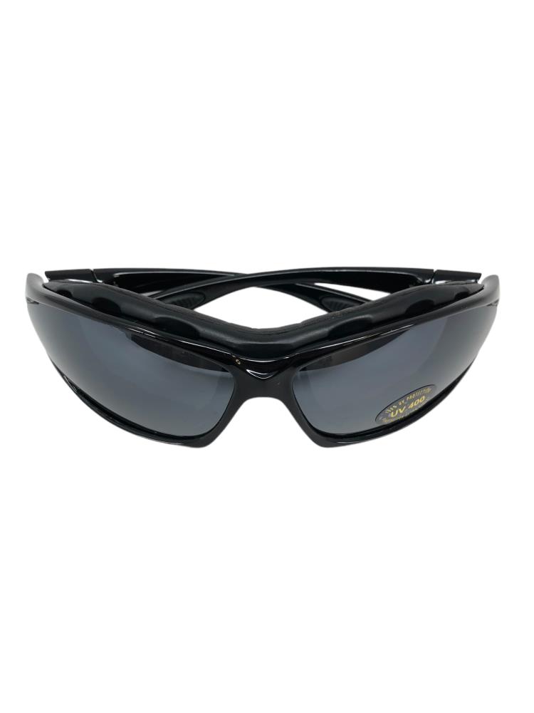 Highway Hawk Motorcycle glasses/ sunglasses "with yellow/blue glass - black frame"