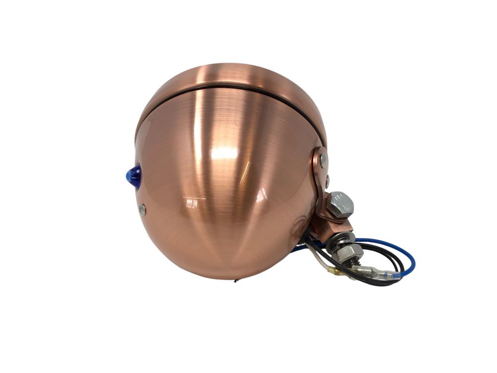 Highway Hawk auxiliary headlight 4 1/2" with E-mark H3 12V 55W - copper (1 piece)