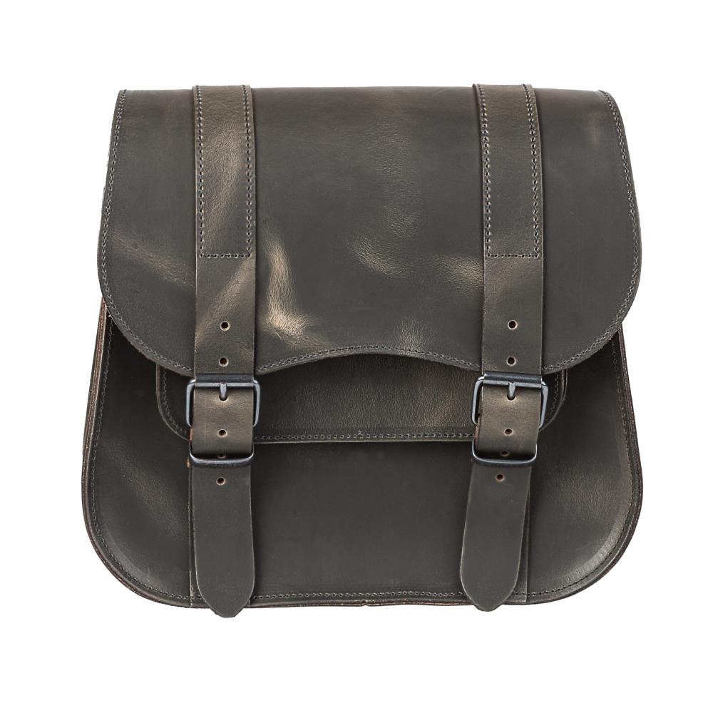 Ledrie saddlebags 1 piece leather black/brown with buckles W = 39cm D= 13cm H= 35cm 18 liters (1 piece)