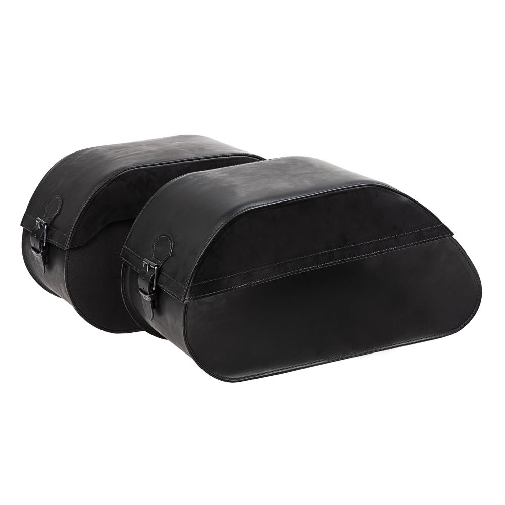 Ledrie saddlebags "Rigid" leather black with buckles W = 62cm D= 25cm H= 33cm 40 liters (1 Set)
