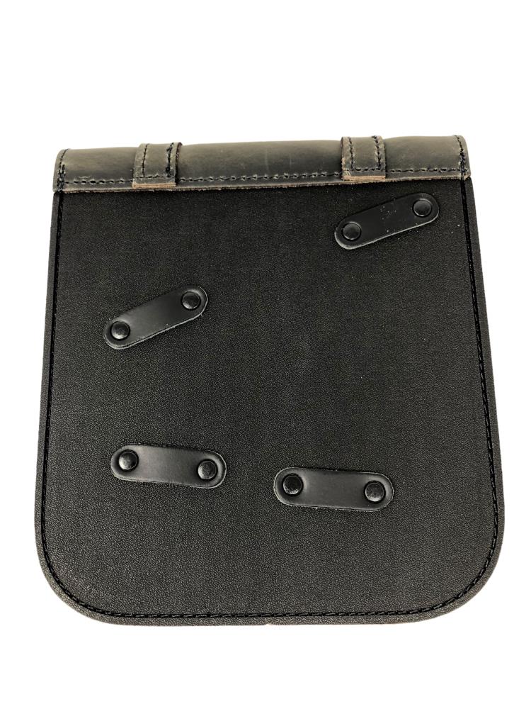 Ledrie swingarm bag "left" leather brown W=26xD=10xH=28cm 7,5 liters for Harley Davidson Softail models from 2018 - UP