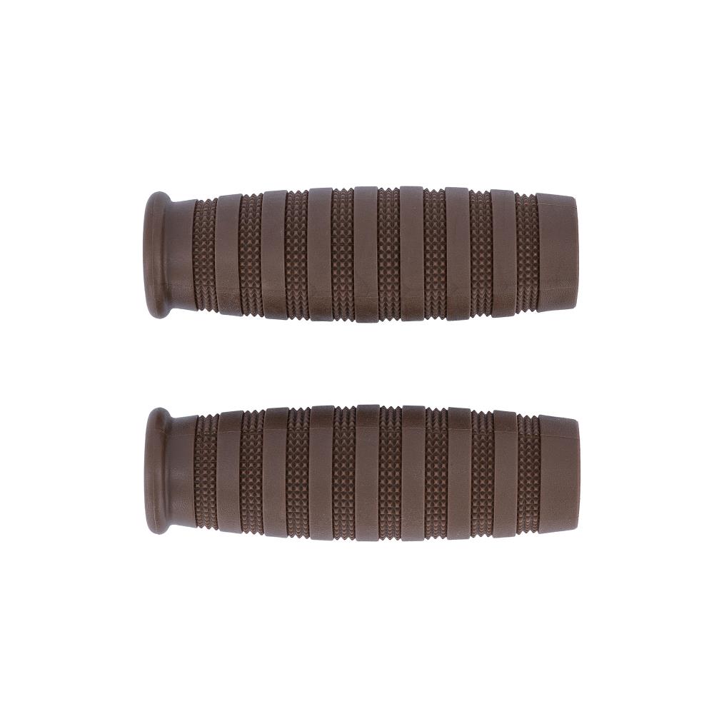Highway Hawk Handgrips "Street Brown" for 7/8" (22 mm) handlebars without throttle assembly - without removable end-caps