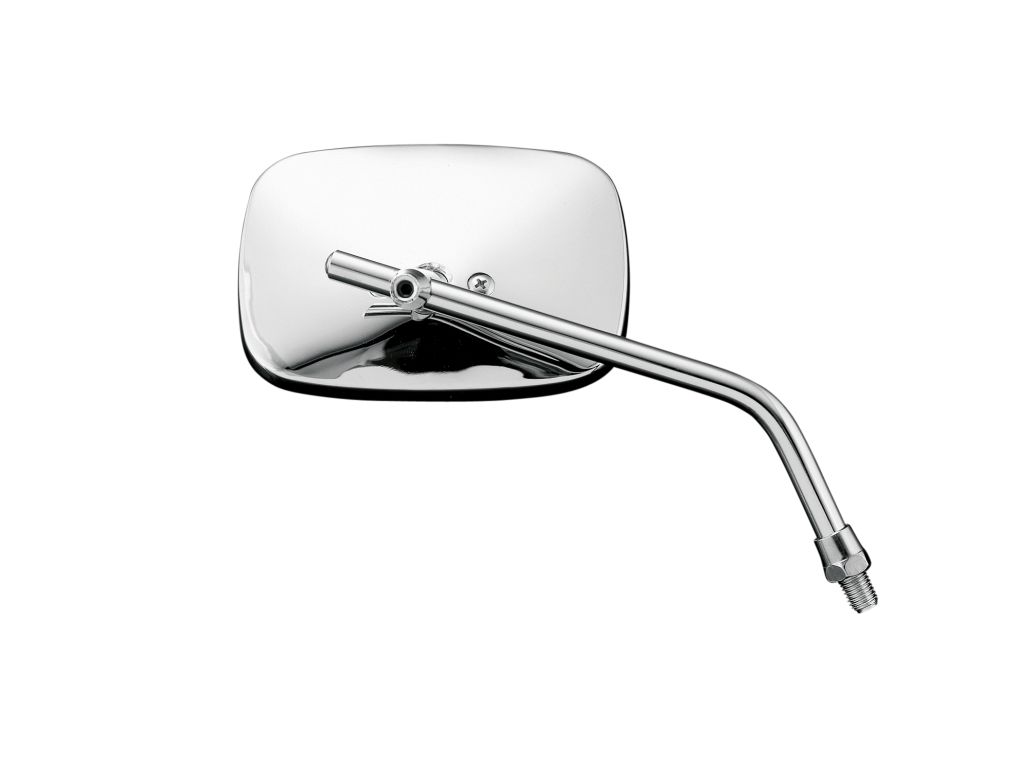Highway Hawk motorcycle mirror "USA Style" for L or R in chrome, M10x1,25 without Yamaha adapter (1 piece)