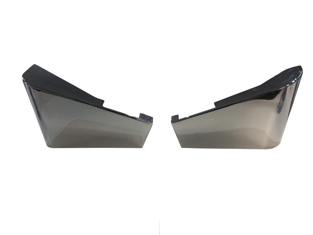 Coperchi laterali Highway Hawk 1 set destro e sinistro in acciaio cromato per Honda VT 600 Shadow
