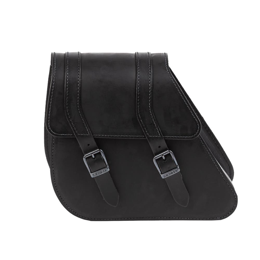 Ledrie bolsa de sillín 1 pieza de cuero negro con hebillas W = 32cm D= 12cm H= 25cm 18 litros (1 pieza)