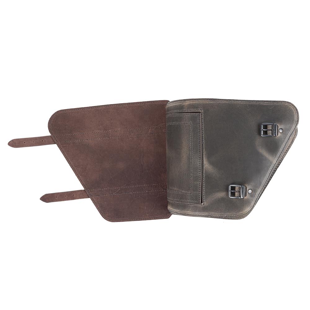 Ledrie leather frame bag brown W=30x D=14x H=35/20 cm 11.5 liters for Harley Davidson/ Suzuki/Yamaha (1 piece)