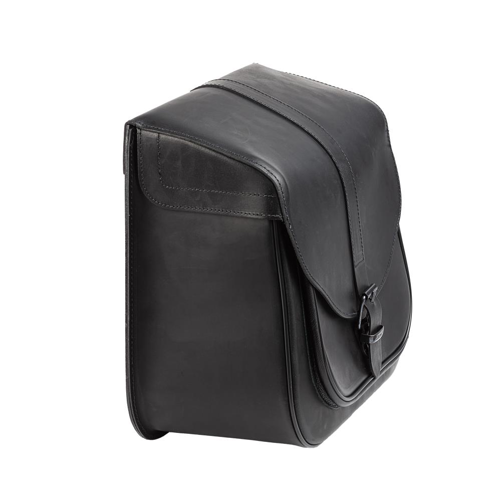 Sacoche de selle Ledrie "Postman" 1 pièce en cuir noir avec boucles L = 43cm P= 19cm H= 41cm 37 litres (1 pièce)