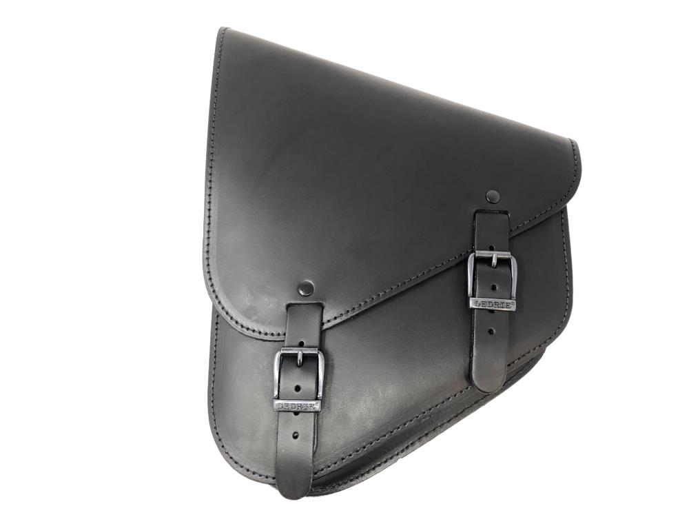 Ledrie swingarm bag "left" leather black W=26xD=9,5xH=36/21cm 9 liters for Harley Davidson Softail models from 2018 - UP
