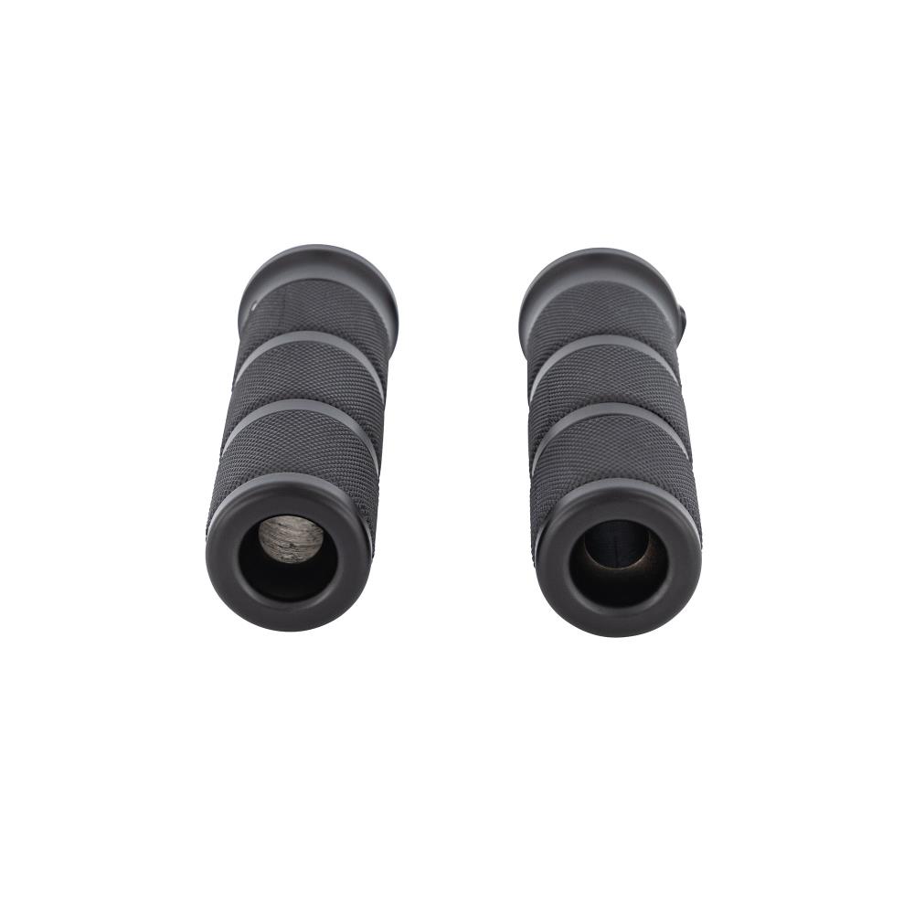 Highway Hawk Handgrips "Speed" black for 1" (25,40 mm) handlebars with throttle assembly - without removable end-caps