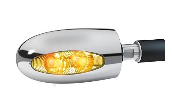 Handlebar Turn Signals Kellermann BL 1000 LED chrome with clear glass ECE-tested