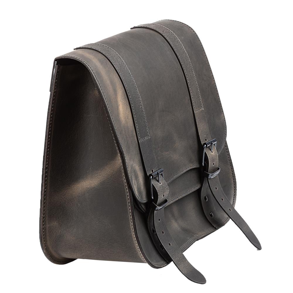 Sacoche de selle Ledrie "Postman" 1 pièce en cuir marron avec boucles L = 43cm P= 21cm H= 41cm 30 litres (1 pièce)