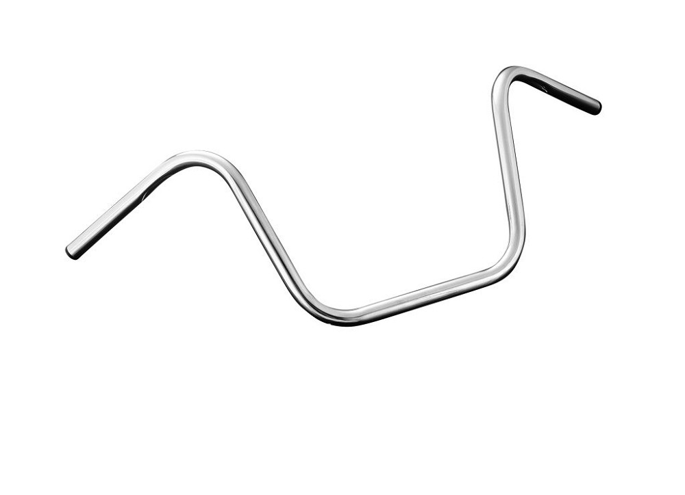 Highway Hawk Handlebar "Street Medium" 890 mm wide 300 mm high for "1" (25,4 mm) clamping with 3 holes chrome TÜV