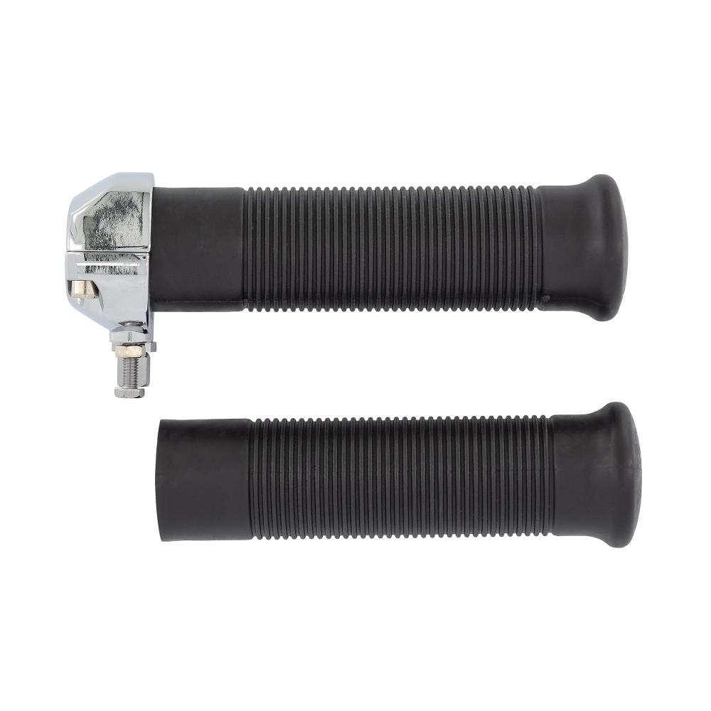 Highway Hawk Handgrips "Riffle" for 1" (25,40 mm) handlebars with throttle assembly - without removable end-caps