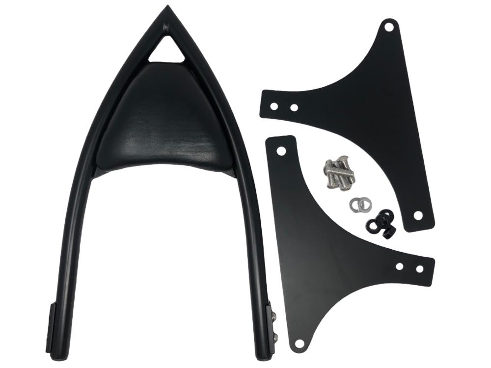 Highway Hawk Sissy Bar "Arch" for Harley-Davidson FLSTF - FLSTF - FLSTSB - FXST/I - FXSTB - FXSTC - FXSTS/I - average height from fender 400 mm high in black - complete with brackets