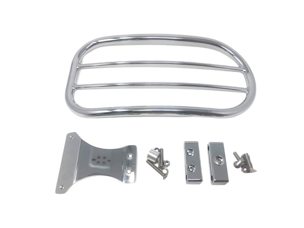Highway Hawk Solo Rack "Tubular" chrome - complete with mounting bracket for Honda VT 750 Shadow and VT 750 Spirit