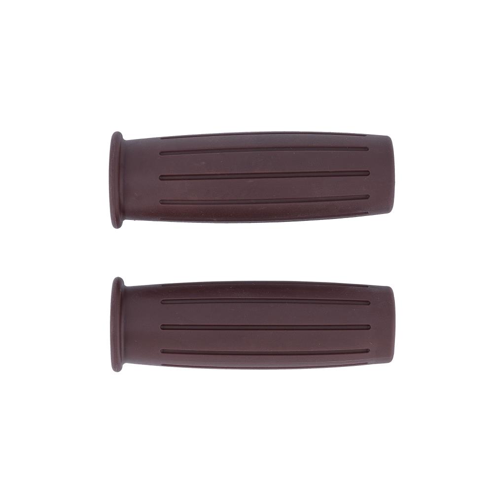 Highway Hawk Grip Covers Poignées de guidon "Vintage Brown" pour guidons de 1" (25.40 mm) sans fixation de câble d'accélérateur - sans embouts amovibles