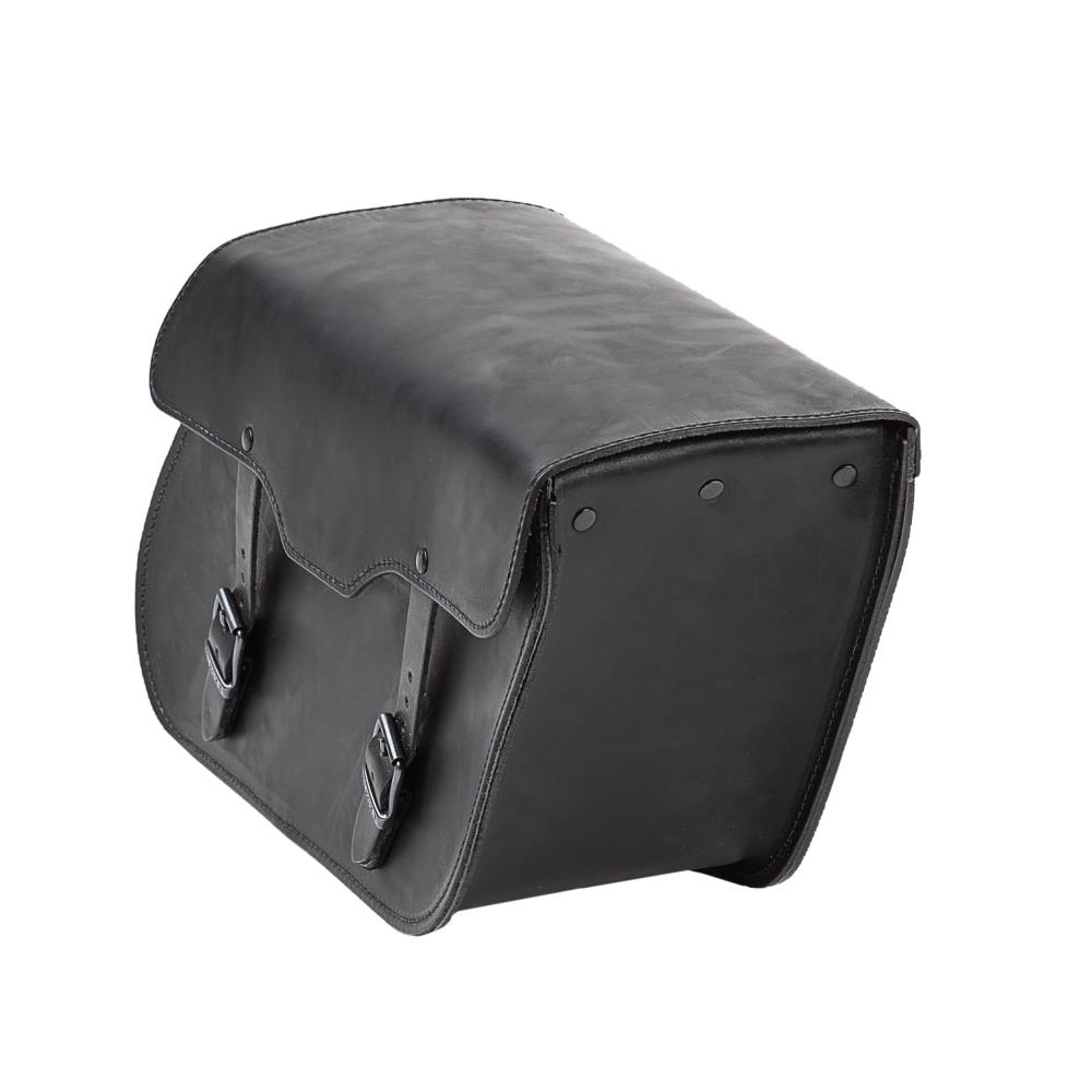 Ledrie saddlebags "Rigid" leather black with buckles W = 48cm D= 16,5cm H= 25cm 14 liters (1 Set)