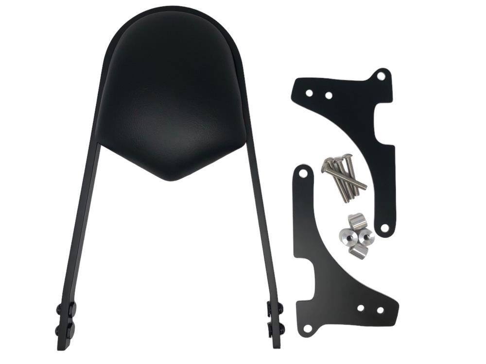 Highway Hawk Sissy Bar "Wide" for Harley-Davidson XL 883/1200 Sportster  '14 > up - average height from fender 400 mm high in black - complete with brackets